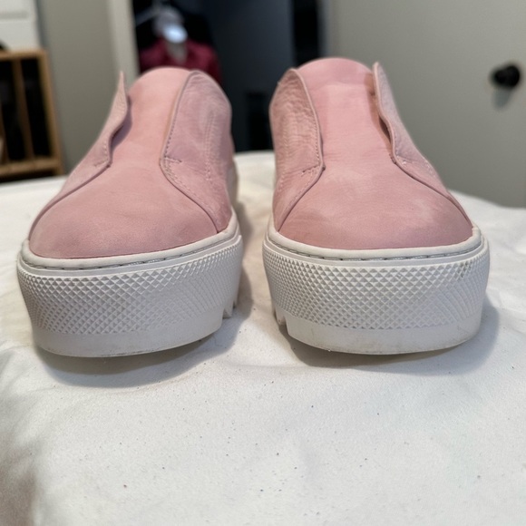 Like new J Slides NYC leather slip on platform sneaker shoes 6.5 pink white NWT - Picture 14 of 16